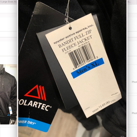 Spyder Mens Bandit Full Zip Fleece - Picture 2 of 3